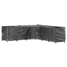 vidaXL Gartenmöbel-Abdeckungen in L-Form, 2 Stück, 20 Ösen, 300x300x90 cm - Noir - Voir 7