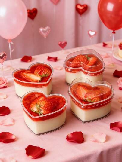 5/10pcs Transparent Dessert Boxes, Suitable For Cooked Food, Grease-Proof Kraft Paper, White/Pink Kraft Paper Baking Food Boxes, Perfect For Holding Cookies, Macarons, Cakes, Sandwiches, Ideal For Weddings, Parties And Special Occasions, Valentine's Day Party, Home Decor, Home Gifts
