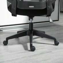 Mesh Office Chair, Ergonomic Office Chair, Height-Adjustable Swivel Chair, Black - Black - View 7