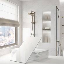 12pcs Waterproof Thick Foam Marble Texture Self-Adhesive Wall Stickers, Vinyl Peel And Stick Wallpaper, Easy To Install And Removable, Suitable For Living Room, Kitchen Backsplash, Bathroom, Home Decor - Multicolor - View 2