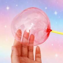 1/5/15 Stücke 4-farbige Plastikblasen, elastische Blasenballons, mit Strohhalm aufblasen, Party Dekoration, Festival Feier Piñata Füllung, Geschenk (zufällige Farbe mit Strohhalm) - Verschiedenfarbig - Übersicht 5