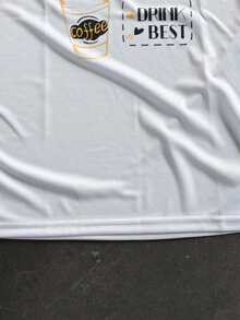 1pc Women's Casual Summer T-Shirt, Fashionable - White - View 5