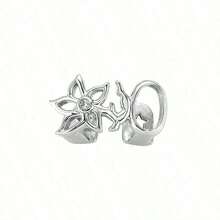 Personalized And Fashionable Braces With Flower Hollow Out Design, Double Gold Teeth, Halloween Cool Teeth Decoration - 金子 - 查看 7