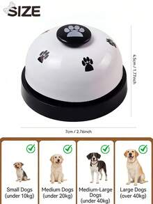1pc Pet Training Bell, Suitable For Cats/Dogs To Develop Cognitive Ability, Used For Potty Training, Outdoor Defecation Communication, Pet Training Interactive Toy, Enhance Pet Learning Ability - White - View 6