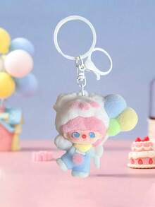 1个植绒树脂DIY手机挂件，毛茸茸的耳朵和生动的脸庞，粉色及多种颜色可选，耐用树脂材质，适用于背包、钥匙等，是送给女性和青少年的绝佳礼物（生日、情人节）——单吊坠配件，背包装饰，趣味设计，迷人吊坠，钥匙链装饰，青少年配饰，贴心礼物，可爱爱好者，包包挂饰，可伸缩挂绳，萌宠 - 彩色 - 查看 4