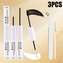 [6/3pcs Set, Black/White Glue + Tweezers + Lash Brush] 3pcs Set, Pink Glue - Non-Allergenic, Waterproof, Sweat-Proof, Gentle On Eyes, Suitable For Sports, Swimming, Surfing And Makeup. Swimming Essential. Streamlined Tubular Design, Durable PVC Material | 72-Hour Strong Hold, Latex-Free, Waterproof | Suitable For DIY Cluster Lashes, Homemade False Lashes Makeup Tools | Mixed With Black Lash Extension Glue - Black and White - View 10