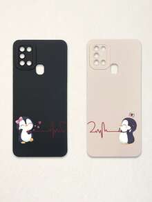 2个企鹅情人节图案相机镜头保护壳，兼容 17、Air、17 Pro、17 Pro Max、16 Pro Max、16 E、14/13、12、11 Pro Max、XS Max、X、XR、8、7、6S、Plus、Mini以及Galaxy A13 5G、S21 FE5G、A15、A21S、A34、A12、S21、S25，防震手机壳，适合作为生日礼物送给女朋友、男朋友或自用，国际版，非国内版。 - 彩色 - 查看 40