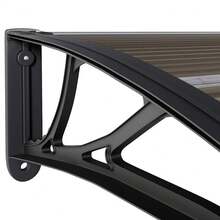 vidaXL Türvordach Schwarz 350 X 100 Cm Polycarbonat - A - Voir 6