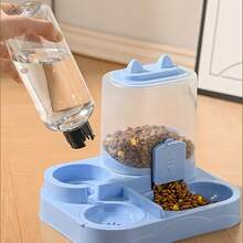 2-In-1 Non-Electric Automatic Cat Feeder And Water Dispenser - Easy To Clean Cat Plastic Pet Bowls, Cat Bowls, Dog Water Dispenser, Kitten Water Dispenser, Food Dish, Pet Bowl Supplies - 500ml - View 4