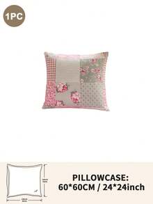 1pc/2pcs/4pcs Floral Print Pillowcase, Breathable Soft Comfortable, Envelope Closure Suitable For Bedroom Sofa Home Decor, Retro Style Bedroom Living Room Home Decor, Pillow Insert Not Included, Suitable For All Seasons - Multicolor - View 24