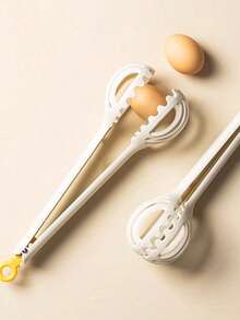1 pieza Separador de huevos de cocina multifuncional, pinza para fideos, batidor, cuchara mezcladora, cuchara para huevos, cuchara para fideos, pinza para alimentos - Multicolor - Ver 8
