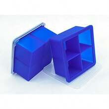 Kelsey Adele King Cube Ice Tray With Lid - Premium Silicone Mold For 2" Large Cubes, Best For Whiskey Bourbon Scotch Lovers; Good For Baby Food Freezer Storage, Freezing Instant Pot Broth - 1/2 Cup, - / - View 3