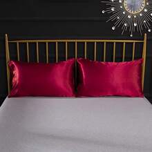 Set di lenzuola con federe - Rosso Borgogna - Visualizzare 8