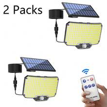 Đèn pha năng lượng mặt trời 234 LED, đèn tường năng lượng mặt trời ngoài trời, đèn đường và đèn chiếu sáng khu vực năng lượng mặt trời, có cảm biến chuyển động và điều khiển từ xa, thích hợp cho sân, vườn, lối đi, hiên nhà, hành lang, trang trí ngoài trời. - 234 đèn LED - Xem 9