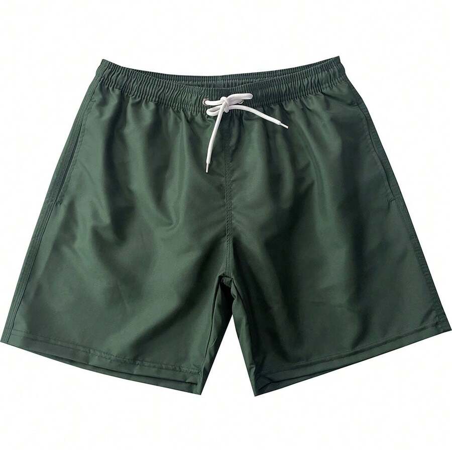Men's Beach Shorts Men's 4-Inch Shorts Beach-Ready Splash-Resistant Shorts Essential Sports & Leisure Travel Pants - Grass Green - View 1