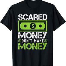 Camiseta gráfica de regalo para jefe con miedo de "No ganes mi dinero en efectivo" - Negro - Ver 1