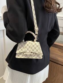 Estuche de lápiz labial de alta calidad 2026, bolso cuadrado mini, bolso versátil de unicolor nuevo, bolso de mujer - Beis - Ver 8