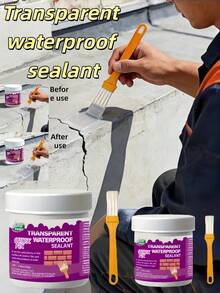 1pc 3.52oz Transparent Waterproof Silicone Sealant, Suitable For Bathroom, Kitchen, RV, Shower, Sink, Tile, Countertop, Windowsill Leak Repair, Smooth Application, Long-Lasting Seal, Fills Cracks, Super Water-Resistant - Multicolor - View 2