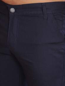 Men's Bermuda Shorts In Colored Twill, Premium Denim, Various Colors - 藍色 - 查看 7
