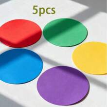 5/10 piezas Círculos de pizarra blanca seca desmontables de 6/9 pulgadas - Ideal para uso en el aula y para maestros, pizarra blanca seca, enseñanza, dibujo, etc. - Papel artesanal redondo de colores - Ver 13