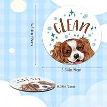 Clean Dirty Magnet For Dishwasher,Dishwasher Magnet Clean Dirty Sign,Puppy Pattern (White And Black) - / - View 2