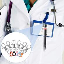 6个装可伸缩证件夹，带龙虾扣、笔夹和可伸缩钥匙扣 - 多色 - 查看 5