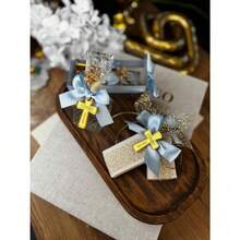 Recuerdo personalizado de bautizo: Cruz dorada, recuerdo religioso personalizado - Multicolor - Ver 4