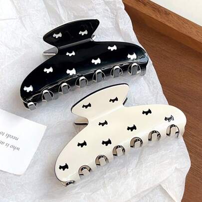 Cute Dog Pattern Hair Clip - Fashionable Strong Fixing Clip Suitable For Thick & Thin Hair, Great For Daily Wear And Gift