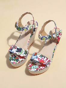 Sandal quai đan cho nữ, sandal đế xuồng dày dặn mùa hè, đế dây thừng, đan đính hạt thủ công, họa tiết ngẫu nhiên, sandal nhẹ nhàng cho kỳ nghỉ, phong cách Bohemian, sandal đế dày ngoài trời. - Màu đỏ tím - Xem 7