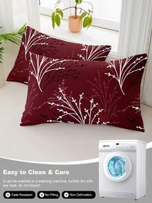 1pc/2pcs/4pcs Polyester Floral Pattern Pillowcase (Pillow Insert Not Included), Soft & Comfortable, Suitable For All Seasons - Multicolor - View 7