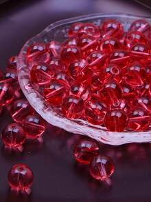 50pcs 8mm Transparent Glass Beads, Crystal Clear Glass Beads, Suitable For Jewelry Making DIY Bracelets, Necklaces, Clothing Weaving - 8mm-50pcs - View 18