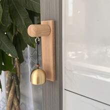 1 szt. zabytkowy drewniany dzwonek do drzwi | Mechaniczny dzwonek bez zasilania, ręcznie wykonana konstrukcja z litego drewna, styl rustykalny, odpowiedni do wystroju domu/biura/sklepu, klasyczny dzwonek do drzwi, odpowiedni do wejścia do domu, wystroju biura, wystroju wnętrz - Drewniany dzwonek do drzwi - Zobacz 9