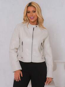 Women's Jacket Look Suede | Faux Leather Style | Lightweight And Stylish - Mustard Yellow - View 5