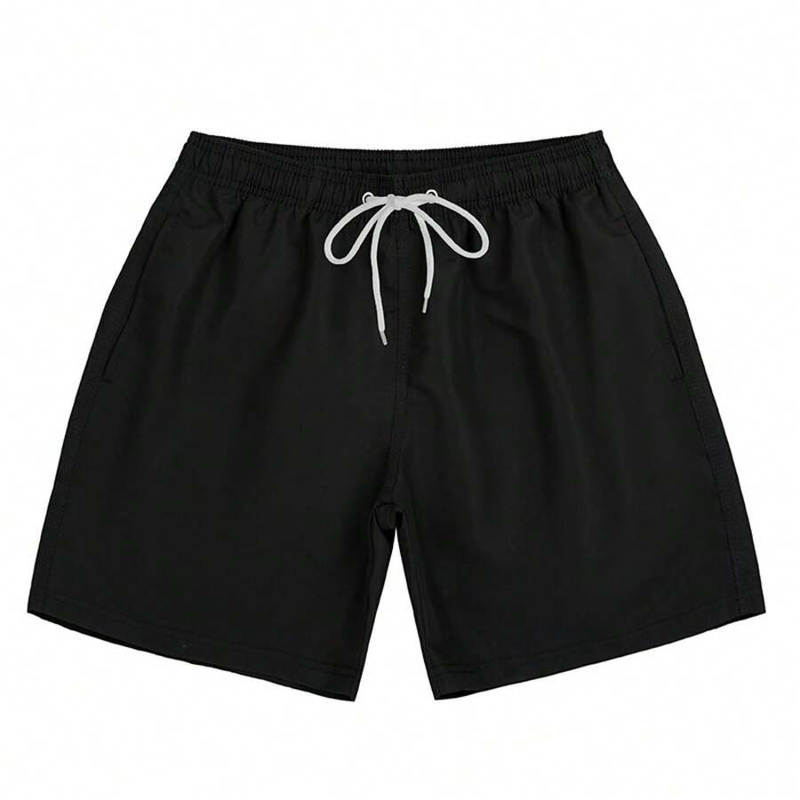 Men's Beach Shorts Men's 4-Inch Shorts Beach-Ready Splash-Resistant Shorts Essential Sports & Leisure Travel Pants - Black - View 1