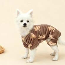 Warm Fleece Printed Clothes For Medium & Small Pets, Cats & Dogs - White - View 7
