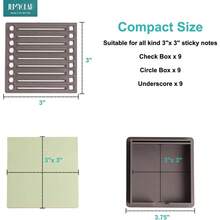 Sticky Notes Dispenser With Stencil & Drawing Template, Memo Pad Organizer For Office & Home Use - Default - View 3