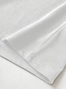 Women's Casual Simple LA Hand Gesture Print Loose Crew Neck Short Sleeve T-Shirt, Summer - trắng - Xem 4