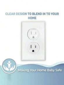10/20/30Pcs Electrical Plug Protector With Hidden Handle, Safety Outlet Covers For Electrical Outlets, Anti-Electric Shock Protective Caps, Easy To Install & Remove, Home Improvement Accessories, Ideal Baby Shower Gifts & Family Daily Safety Essentials - Clear - View 5