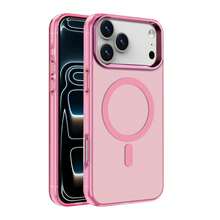 Hadaasi 1pc Pink IMD Magnetic Wireless Charging Phone Case, Detachable Metal Lens Frame, Metal Buttons, Strong Magnetism, Fast Charging, Matte Texture, Full-Body Protection, Scratch-Resistant, Anti-Yellowing, Suitable Compatible With Apple 17 Pro/17 Pro Max, Apple Air, 17/16 Pro/16 Pro Max/16 Plus/16/16E/SE4/15 Pro/15 Pro Max/15 Plus/15/14 Pro/14 Pro Max/14 Plus/14/13 Pro/13 Pro Max/13/13 Mini/12 Pro/12 Pro Max/12/12 Mini/11 Pro Max/11/11 Pro - Pink - View 2