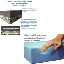 Gymnastics Gym Crash Mat Landing Tumbling Safety Exercise Mat Pad Critical Fall Height Tested To 3 Metres BS:EN1177 - Beige - View 4