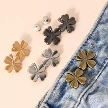 三叶草牛仔裤腰带夹 - 可调节腰部束紧带,无需缝纫金属合金纽扣,可重复使用且可拆卸,塑造纤细腰身 - 多色 - 查看 8