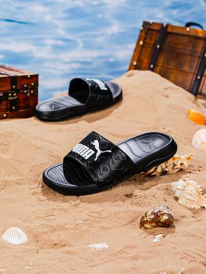 Puma Las pantuflas Popcat 20 Superlogo son transpirables y ligeras para hombres y mujeres, zapatos de baño y ocio al aire libre.