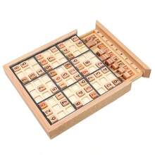 木制数独棋游戏,9格益智玩具,儿童桌面益智游戏(带题目) - 彩色 - 查看 16