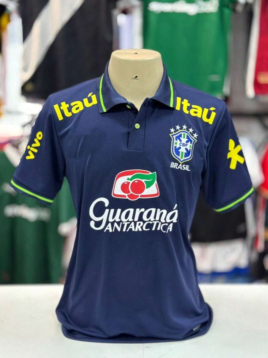 Brazilian National Team Shirt For The 2026 World Cup, Player Model, Navy Blue. - Màu xanh lam - Xem 1