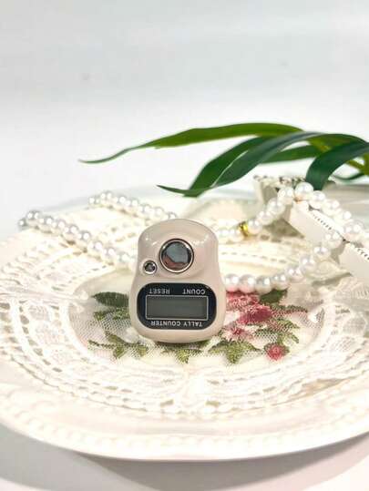 Modern Plastic Finger Ring Tally Counter With Card, Unlimited Version Electronic Handheld Clicker, Battery Powered Digital Display, Suitable For Prayer/Warehouse Inventory/Math/Counting