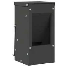 vidaXL Kaninchenfütterer Schwarz 12,5 X 12,5 X 25 Cm - 1L - Übersicht 2