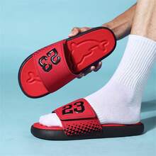 35-48 Plus Size Men's Slippers, Large Size, EVA Lightweight & Soft, Anti-Slip, Wear-Resistant Thick Sole, Open Toe Sandals, Daily Wear & Outdoor Beach - A-red - View 11