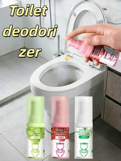 Ambientador de baño integrado de aromaterapia, ambientador de inodoro, una gota de desodorante de baño potente, ambientador doméstico, una gota de aceite esencial aromático potente, desodorización rápida, eliminación de olores, aire fresco, fragancia duradera, adecuado para el hogar, el baño, el inodoro, el cubo de basura