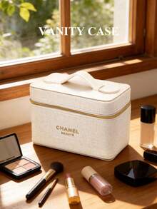 CHANEL 限量版白色圣诞化妆包，便携式洗漱收纳袋，化妆盒 - 白色 - 查看 6