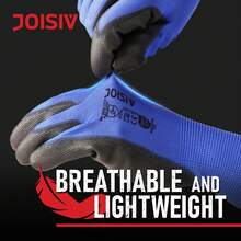 JOISIV PU Coated Work Gloves, Non-Slip Durable Gloves, Lightweight Breathable Knit, Suitable For Construction, Industrial, Warehousing, Gardening, Home Repair, Assembly And General Tasks, Unisex - 16 PCS - View 6
